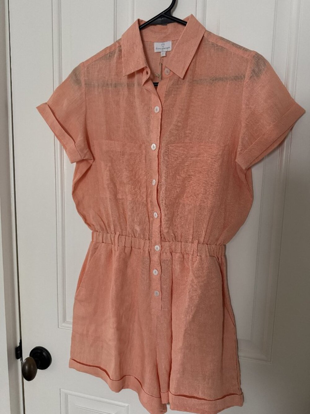 NWT Dear Georgie Women's Linen Romper- Size XS